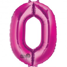 PINK 0 SUPERSHAPE FOIL BALLOON