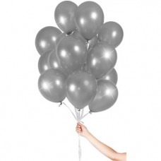 10 x 11"Silver Balloons with Ribbons