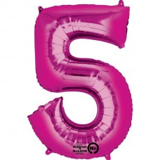 PINK 5 SUPERSHAPE FOIL BALLOON