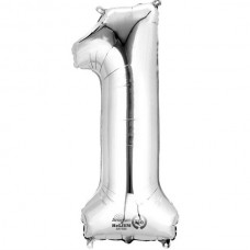 SILVER 1 SUPERSHAPE FOIL BALLOON