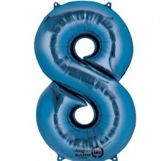 BLUE 8 SUPERSHAPE FOIL BALLOON