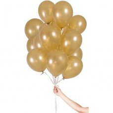 10 x 11" Gold Balloons with Ribbons