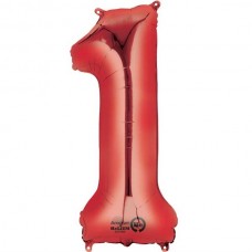 RED 1 SUPERSHAPE FOIL BALLOON