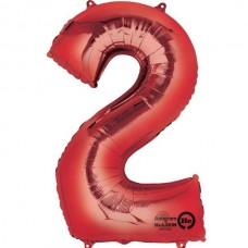 RED 2 SUPERSHAPE FOIL BALLOON