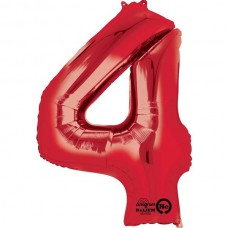RED 4 SUPERSHAPE FOIL BALLOON