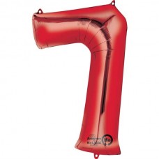 RED 7 SUPERSHAPE FOIL BALLOON