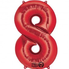 RED 8 SUPERSHAPE FOIL BALLOON
