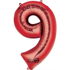 RED 9 SUPERSHAPE FOIL BALLOON