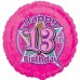 18IN HAPPY 13TH B/DAY PINK FOIL