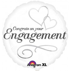 18IN TWO HEARTS ENGAGEMENT FOIL BALLOON