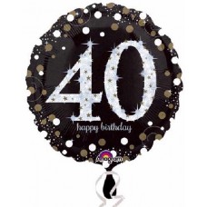 18IN 40TH GOLD SPARKLES FOIL BALLOON