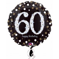 18IN 60TH GOLD SPARKLES FOIL BALLOON 18IN 60TH GOLD SPARKLES FOIL BALLOON
