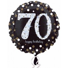 18IN 70TH GOLD SPARKLES FOIL 18IN 70TH GOLD SPARKLES FOIL