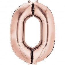 ROSE GOLD 0 SUPERSHAPE FOIL BALLOON