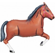 43IN BROWN HORSE JUMBO FOIL BALLOON