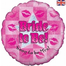 BRIDE TO BE 18IN FOIL BALLOON