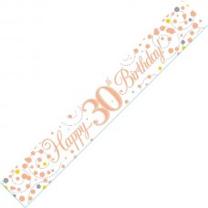 WHITE & ROSE GOLD 30TH BANNER WHITE & ROSE GOLD 30TH BANNER