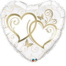 36IN GOLD ENTWINED HEARTS