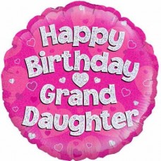 18IN GRANDDAUGHTER B/DAY FOIL