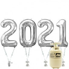 2021 Silver Foil Balloons With Helium - 34" Foil