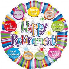 18IN HAPPY RETIREMENT SPEECH BUBBLE FOIL