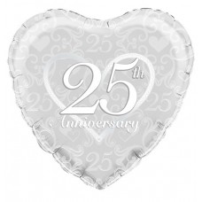 18IN 25TH ANNIVERSARY FILIGREE FOIL BALLOON