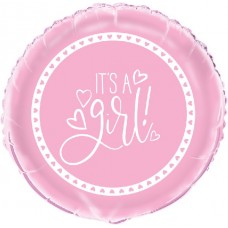 18IN PINK BABY SHOWER FOIL BALLOON