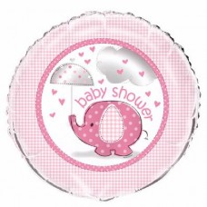 Umbrellaphants Pink Baby Shower Balloon - 18" Foil