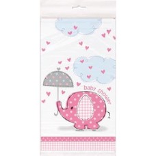 Umbrellaphants Pink Party Plastic Tablecover