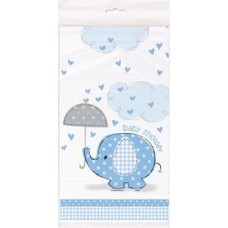 Umbrellaphants Blue Party Plastic Tablecover