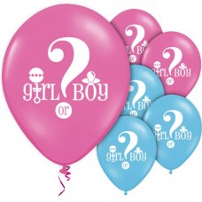 Gender Reveal Pink & Blue Balloons - 12" Latex