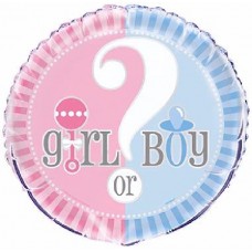 GENDER REVEAL 18IN FOIL BALLOON