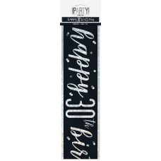 black glitz Happy 30th Birthday banner black glitz Happy 30th Birthday banner