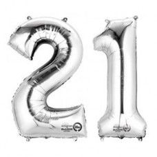 Silver Foil Number Balloons 21st Birthday Silver Foil Number Balloons 21st Birthday