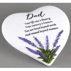 DAD THOUGHTS OF YOU HEART STONE
