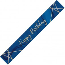 NAVY AND GOLD HAPPY BIRTHDAY FOIL BANNER