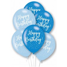 Happy Birthday Blue Balloons - 11'' Latex