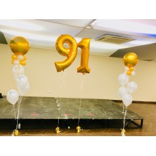 34” number balloons display 