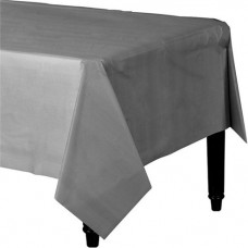 SILVER PLASTIC TABLECOVER