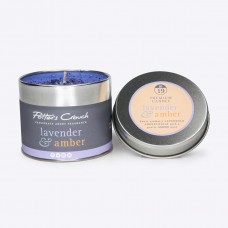 LAVENDER & AMBER SCENTED CANDLE IN A TIN
