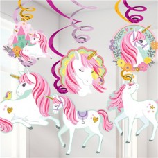 Magical Unicorn Hanging Swirls